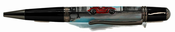 Hand Painted Red Convertible - 1089