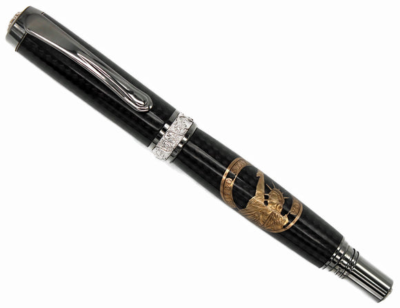 Liberty Coin on Black Carbon Fiber - 1005