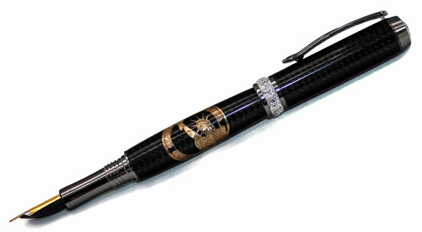 Liberty Coin on Black Carbon Fiber - 1005