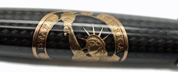 Liberty Coin on Black Carbon Fiber - 1005