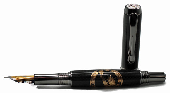 Liberty Coin on Black Carbon Fiber - 1005