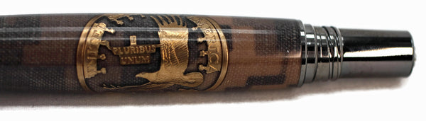 Army BDU with Gold Liberty Coin Fountain Pen - 1004