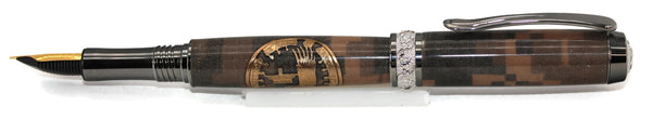 Army BDU with Gold Liberty Coin Fountain Pen - 1004