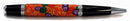Orange Polymer Clay w/ Purple Flowers - 1081-4