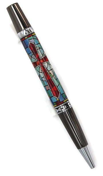 Cross in Stained Glass Window - 1024