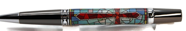 Cross in Stained Glass Window - 1024