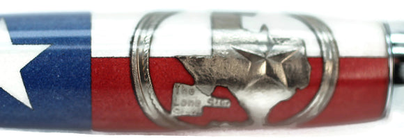 Texas Coin over Texas Flag - 1001